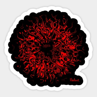 Vector Organic Red Sun by Blackout Design Sticker